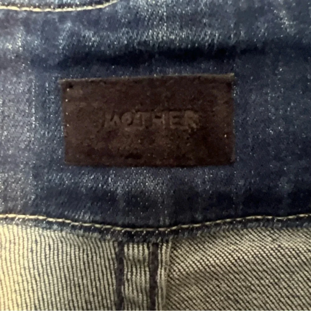 Mother Triple Stack Looker Hi Rise Tie Waist Stretch Skinny Jeans Size 31 - Picture 7 of 15